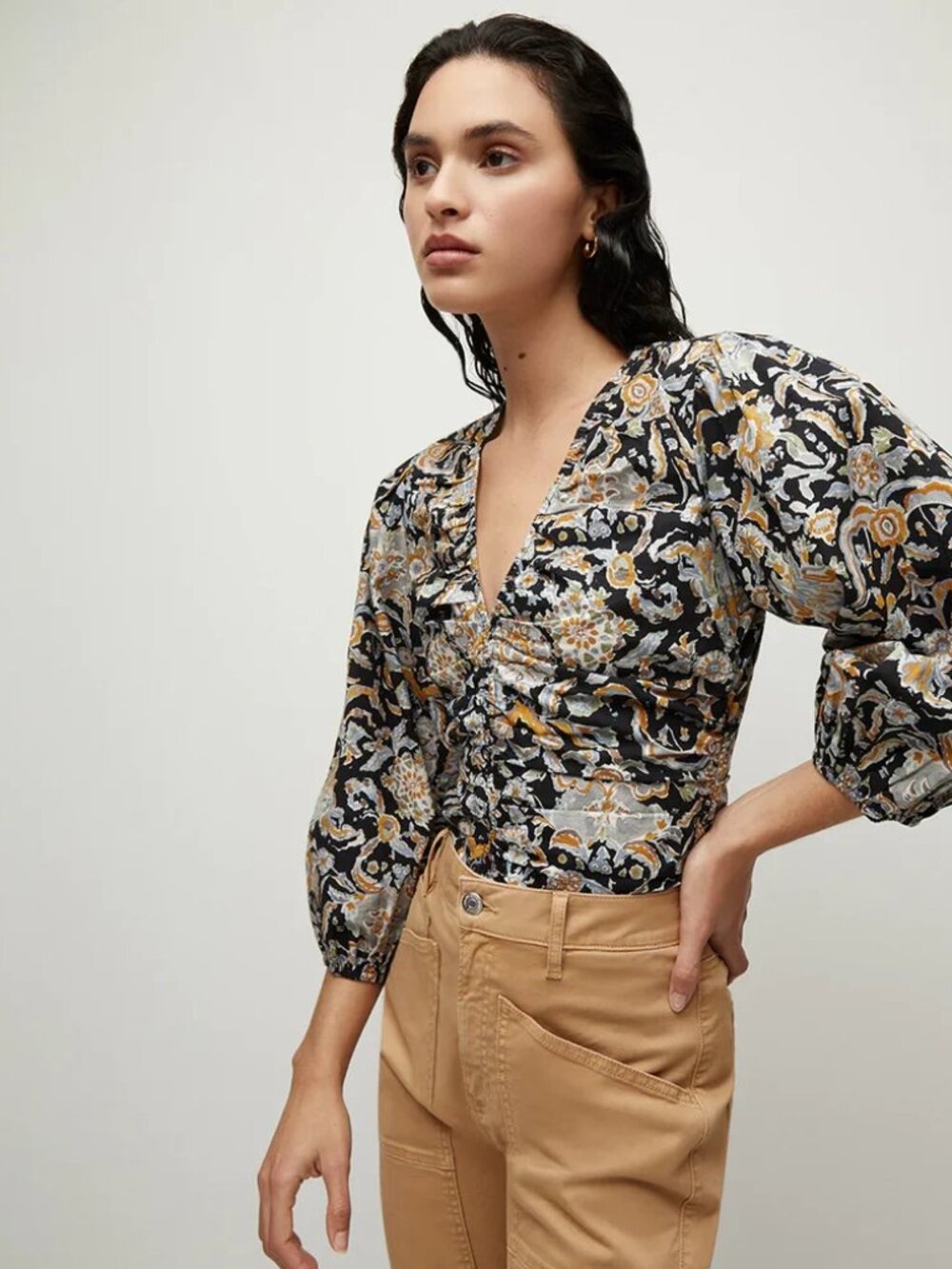 NEW Veronica Beard Breanna Cotton Top, Size 4